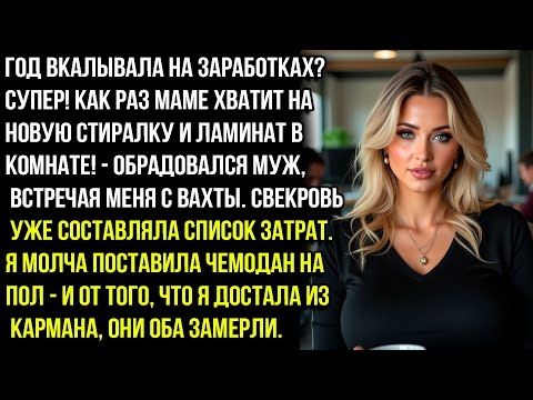 Видео: ГОД ВКАЛЫВАЛА НА ЗАРАБОТКАХ? СУПЕР! ДАВАЙ ДЕНЬГИ — МАМЕ НА ХОЛОДИЛЬНИК И ЛАМИНАТ», — ЗАЯВИЛ МУЖ.