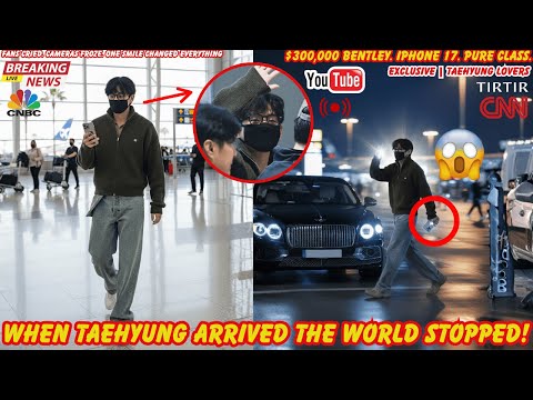 Видео: BENTLEY за 300 000 долларов + iPhone 17?! Ким Тэхён потряс весь аэропорт!