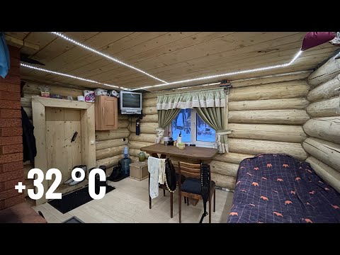 Видео: Снегопад засыпает зимовье | Погоняли зайца | Делаем крышки с сеткой | Ичиги