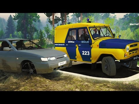 Видео: Адская погоня на ВАЗ 2112 - SpinTires