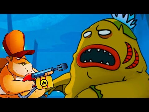 Видео: БОЛОТНАЯ Атака #8 Swamp Attack - Болотный монстр Слизняк лизун в гостях у Кида