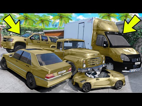 Видео: УГНАЛ КУЧУ ЗОЛОТЫХ ЧИТ ТАЧЕК И ОГРОМНЫЙ МОНСТР ТРАК У МАЖОРА ЗА 180 СЕКУНД! БИТВА ВОРОВ В ГТА 5!