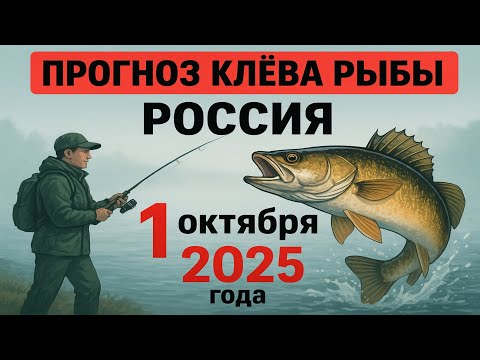 Видео: ПРОГНОЗ КЛЁВА в Московской области на 1 октября 2025 Бросай все и на рыбалку!