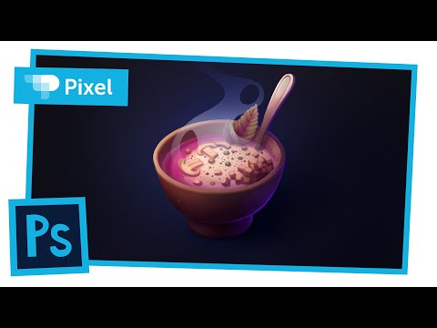 Видео: Рисуем вкусный обед в Adobe Photoshop | уроки для новичков