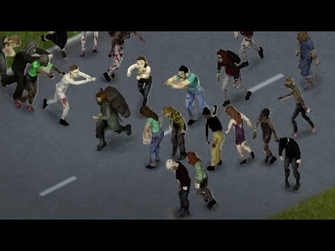 Видео: Сбежал от невероятно большой толпы в Project Zomboid