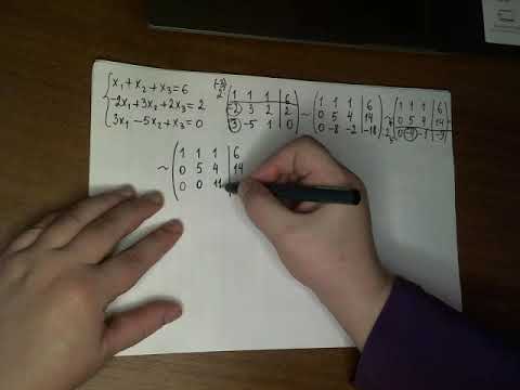 Видео: Метод Гаусса для решения систем линейных алгебраических уравнений