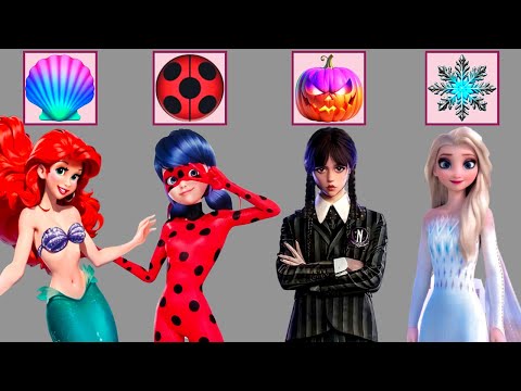 Видео: Эпическое сияние! Ариэль, Леди Баг, Эльза и Среда превращаются в мрачных злодеев!