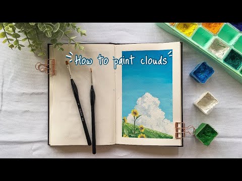 Видео: 🌿Как нарисовать облака в Studio Ghibli 🌿 Урок рисования гуашью для начинающих | Используем HIMI/MIYA