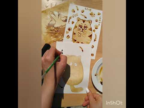 Видео: Рисование кофе. Кофейная живопись
