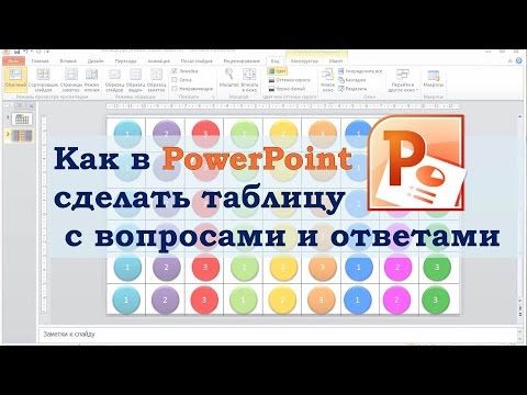 Видео: Как в PowerPoint  сделать таблицу с вопросами и ответами.