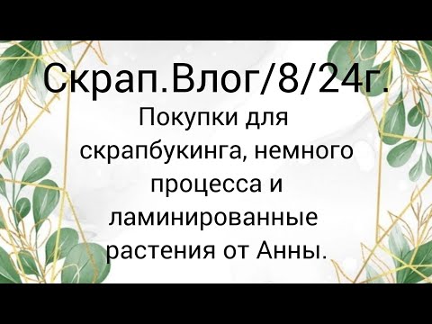 Видео: Скрап.Влог/8 #покупкидляскрапбукинга Немного процесса и ламинированные растения от Ани. #скрапбукинг