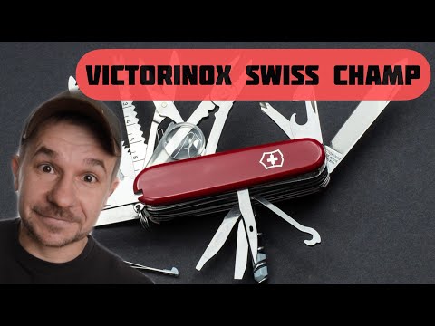 Видео: Офицерский швейцарский нож Victorinox Swiss Champ 1.6795 . Показываю все 33 инструмента.