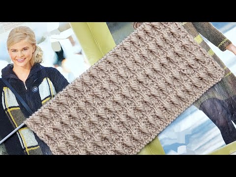 Видео: Узор спицами  "Капелька"