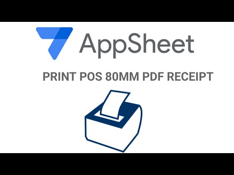 Видео: Как распечатать POS-чеки шириной 80 мм в формате PDF в AppSheet