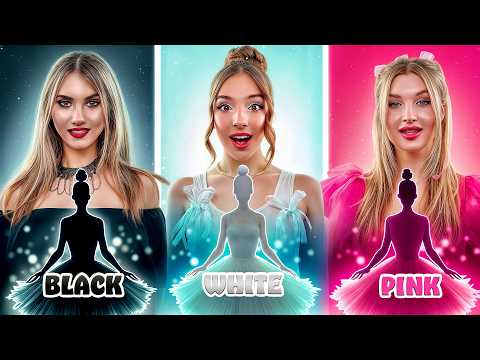 Видео: Розовая vs Черная vs Белая Балерина Челлендж! Dress to Impress Челлендж Одного Цвета