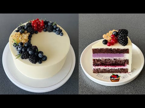 Видео: Торт ШОКОЛАДНАЯ СМОРОДИНА! Яркое сочетание вкусов! Эффектный разрез!