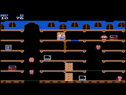 Видео: Mappy - Прохождение игры 100 уровней. FullHD (1080p 60fps)