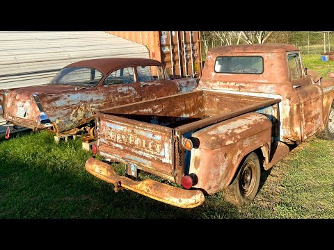 Видео: Сможем ли мы вытащить из амбара наш 235-кубовый 6-цилиндровый пикап Chevrolet 1957 года выпуска, ...