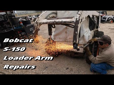 Видео: Ремонт стрелы погрузчика Bobcat S-150