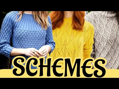Видео: Схемы вязания узоров, суперские свитеры. Knitting patterns, super sweaters.