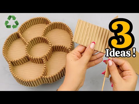 Видео: Такого вы ещё не видели! 😲3 идеи из картона, которые вас действительно удивят!🤯♻️