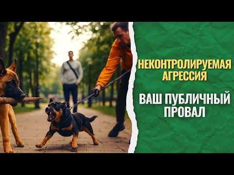 Видео: Собака бросается на проходящих мимо собак и кусает хозяина. Что делать?