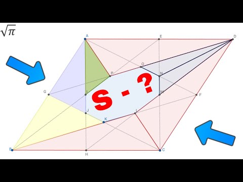 Видео: Площадь восьмиугольника, который расположен внутри параллелограмма