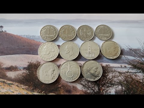 Видео: Цена 1-но и 2-х марочных монет Третьего Рейха.