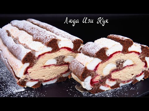 Видео: 🎄Новогодняя выпечка Рулет Миледи на новый год и Рождество новогодний стол Люда Изи Кук торт десерт