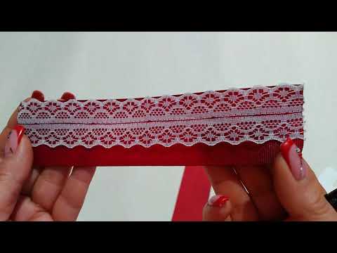 Видео: Красивый бантик из репса и кружева