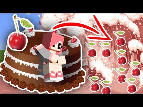 Видео: ЦУНАМИ ИЗ ВИШЕН ПРОТИВ ДОМА ИЗ ТОРТА В МАЙНКРАФТ