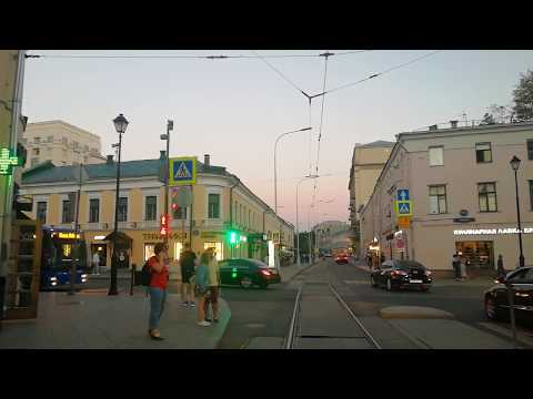 Видео: Московский трамвай из кабины. Бульварное кольцо.