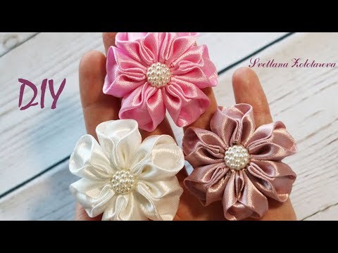 Видео: 🌺НОВЫЕ ЦВЕТЫ из атласных лент 🌺 Канзаши 🌺 DIY 🌺 Svetlana Zolotareva