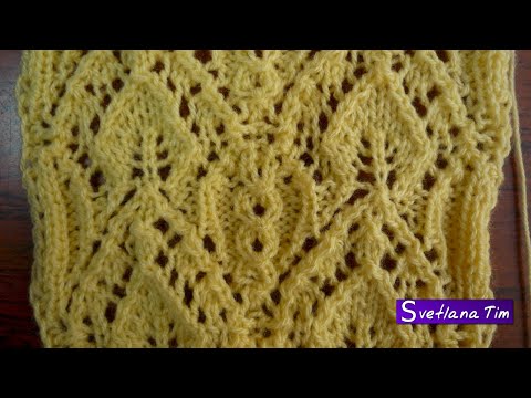 Видео: Необычайно красивый Ажурный узор спицами "ЗАМКИ". Ажурные узоры / Вязание Спицами № 111