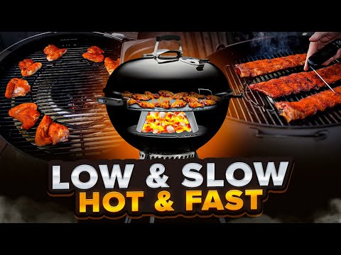 Видео: Отсекатель жара 2-в-1 для гриля 57 см Weber. Два режима и два рецепта Low&slow hot&fast.