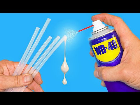 Видео: 99% людей не знают об этом! Распылите WD-40 на горячий клей и отремонтируйте любую трещину в пластик