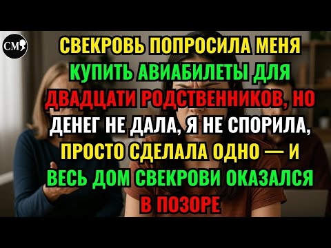 Видео: СВЕКРОВЬ ПОПРОСИЛА МЕНЯ КУПИТЬ АВИАБИЛЕТЫ ДЛЯ ДВАДЦАТИ РОДСТВЕННИКОВ, НО ДЕНЕГ НЕ ДАЛА, Я НЕ...