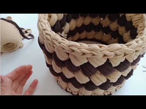 Видео: Корзина тоқу. Тоқылған корзина. Вязаная корзина. Узор зефирка