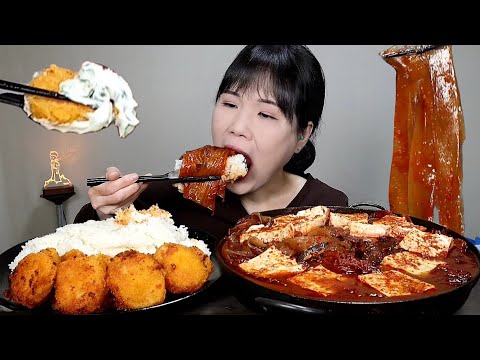 Видео: мукбанг, пряный, кимчи.
