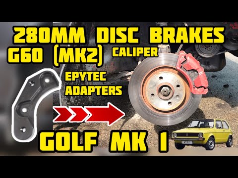 Видео: Большие тормоза на Golf mk1 — адаптеры Epytec 280 мм/тормоза G60