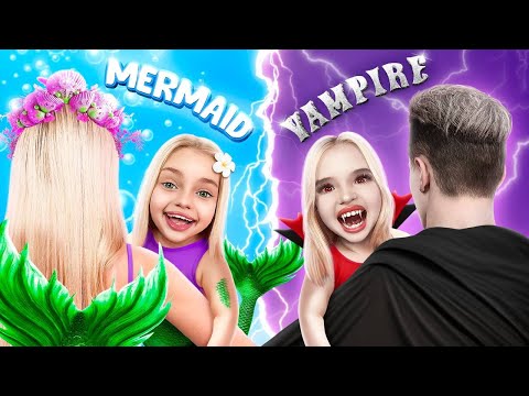 Видео: Нас Удочерили Мама Русалка і Тато Вампір! Хороша vs Погана Сестра
