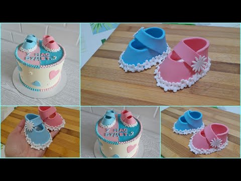 Видео: Сандалики из мастики.