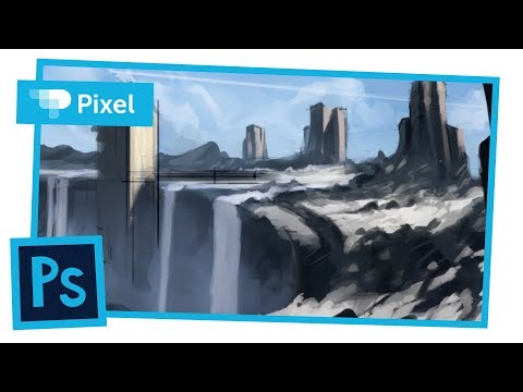 Видео: Рисование пейзажа в Adobe Photoshop