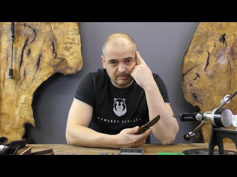 Видео: Заточка ножа "Булат Баранова" - "Северные Врата". Как, чем и тд. Заточка на Профиль К03.