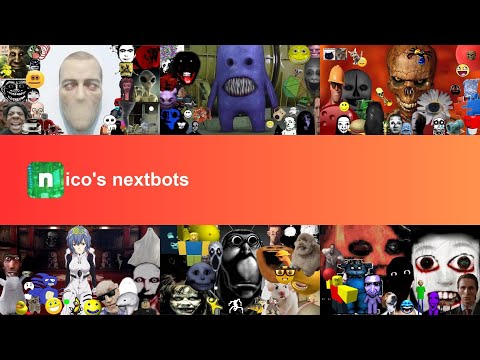 Видео: ВСЕ 159 роботов Нико из Roblox Nextbots | Имя, Звук, Происхождение, Скример