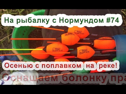 Видео: Оснащаем болонку правильно!  Осенью с поплавком на реке. На рыбалку с Нормундом #74