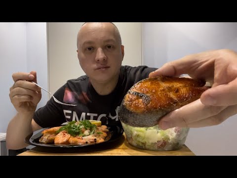 Видео: Мукбанг стейки форели mukbang eating