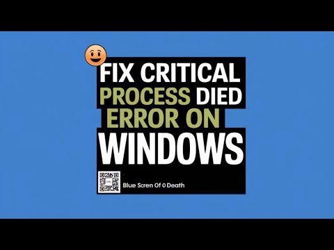 Видео: Как исправить ошибку «Critical Process Died» в Windows 10/11 | Ошибка синего экрана 2025 [РУКОВОД...