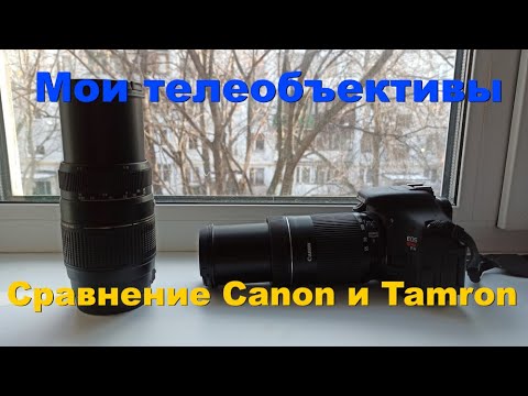 Видео: Мои телеобъективы. Сравнение Tamron AF 70-300mm и Canon EF-S 55-250mm