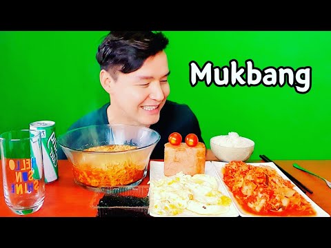 Видео: (KOREASUB) ASMR Mukbang ГАНЦ БИЕ ХҮНИЙ ХООЛ (스팸 집밥 라면 김치 계란후라이 먹방)